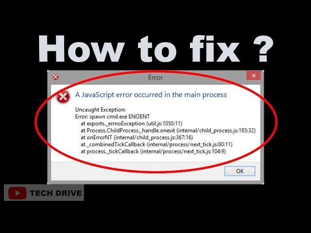 Fix : A JavaScript Error Occured in the Main Process in Windows 11/10/8/7 Discord (solved) - 2022