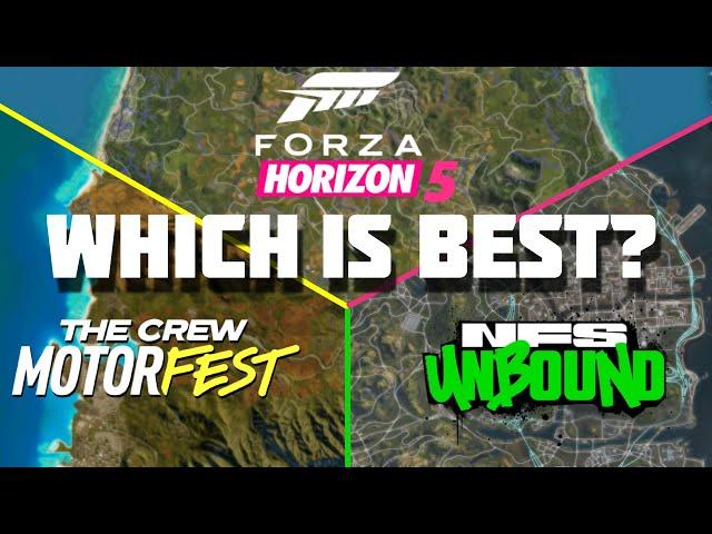 Which Open World Racer is BEST in 2025? | The Crew Motorfest vs Forza Horizon 5 vs NFS Unbound