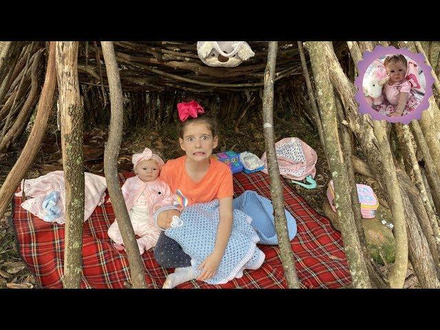 Aliyah's Outdoor Survival Challenge with 2 Reborns (Fun Friday)