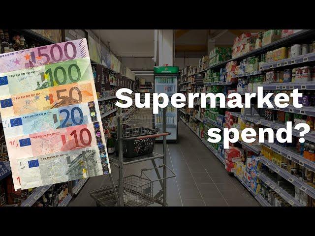 How much did I spend at the supermarket? + monthly grocery spend at HEC Paris