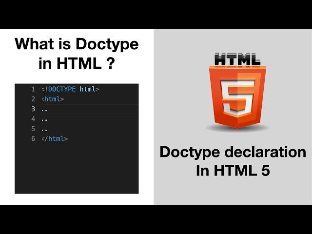 What is Doctype HTML ? | Use of Doctype in HTML | How doctype works in HTML ?