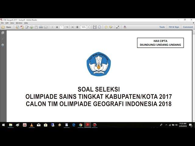 Pembahasan OSK Geografi 2017 No 1-5