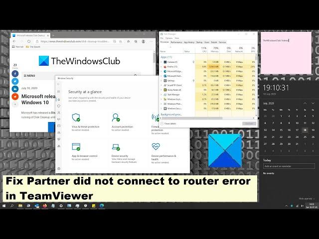 Fix Partner did not connect to router error in TeamViewer