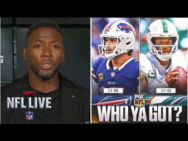 NFL LIVE | "Dolphins will absolutely destroy Allen, Bills!" - Ryan Clark predicts AFC East showdown