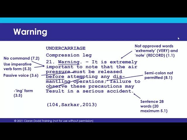 TCUK online - Ciaran Dodd - ASD-STE100 Simplified Technical English - Let us show you how!