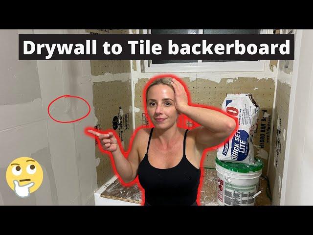 Drywall to Tile Backerboard transition