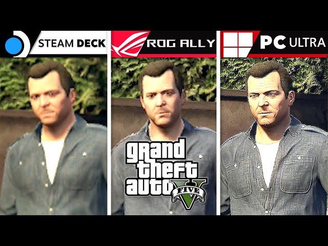 GTA 5 | Steam Deck vs ROG Ally vs PC Ultra