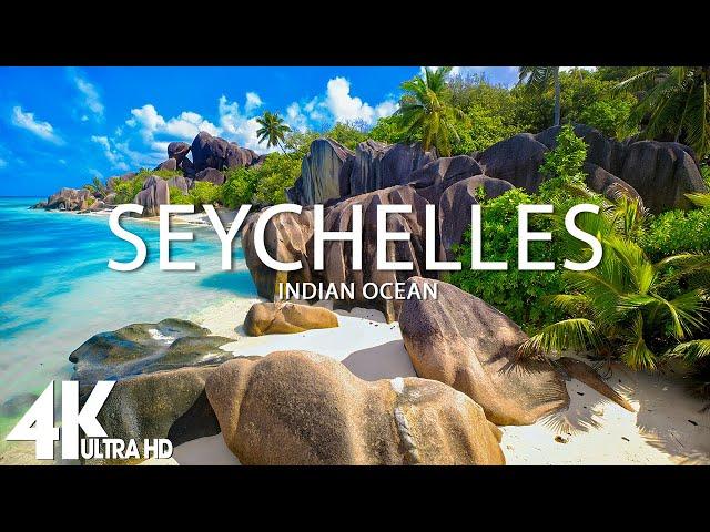 FLYING OVER SEYCHELLES (4K UHD) - Relaxing Music Along With Beautiful Nature Videos - 4K Videos