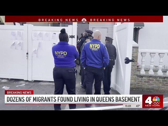 Dozens of migrants found living in Queens basement | NBC New York