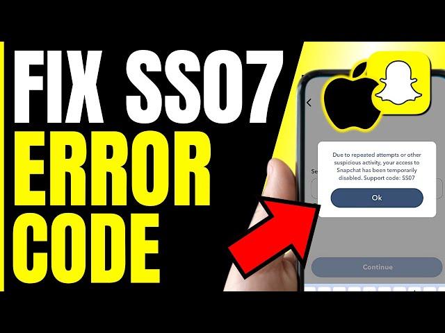 How To FIX Snapchat Code SS07 ERROR In iPhone (FULL GUIDE 2024)