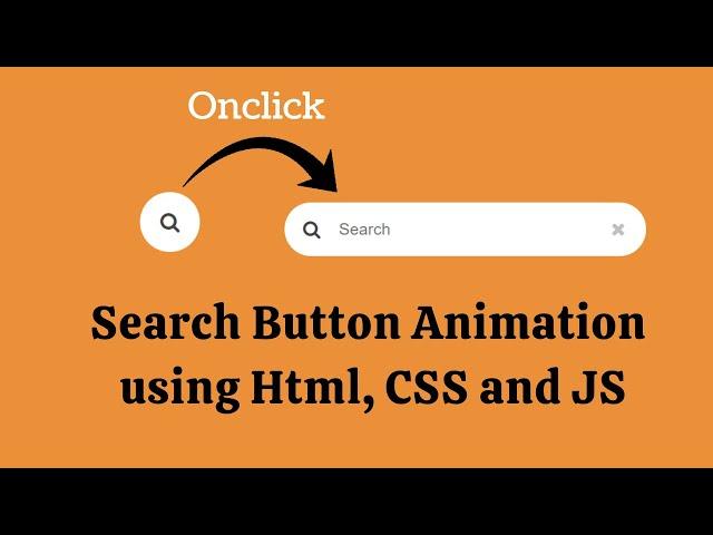 Search Bar Using HTML, CSS and JavaScript | Animated Search Box Using JS | Expandable Search Box