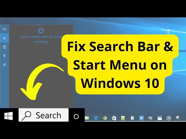 [Solved] Can't Type in Windows 10 Search Bar, Fix Search in Start Menu on Windows 10