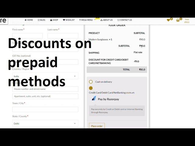 How to add discount on prepaid payment method in woocommerce | Give discount based on payment method