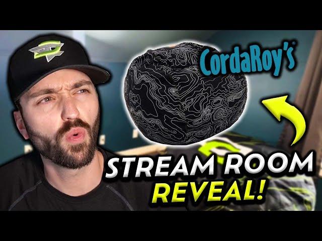 ABOVE AVERAGE STREAM ROOM REVEAL + KING SIZE CORDAROY'S BEAN BAG CHAIR UNBOXING!!