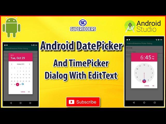 Android DatePicker TimePicker DateTimePicker Dialog