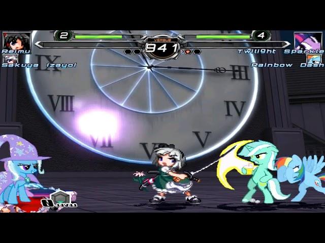 NICK54222 MUGEN: Team Reimu Hakurei VS Team Twilight Sparkle