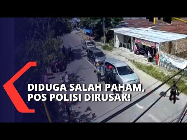 Detik-detik Pos Polisi di Sinjai Sulsel Dirusak Sekelompok Warga, Diduga Karena Salah Paham!