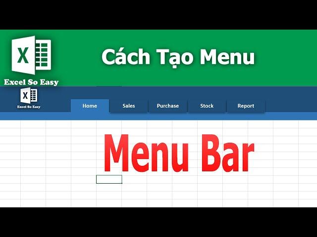 How To Create Menu Bar Like Web In Excel | VBA Basic