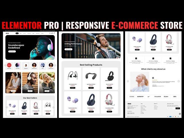 Master ELEMENTOR PRO: Build a Custom HEADPHONE E-COMMERCE Store on WordPress 2024