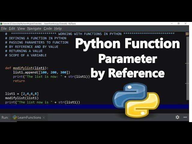 Python Functions and Parameter Passing by Reference