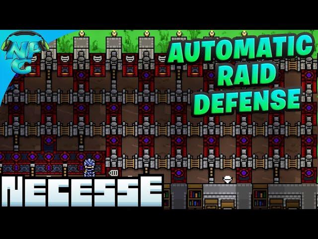 Necesse - Fully Automated Raid Defense with Traps - AFK Raid Defense