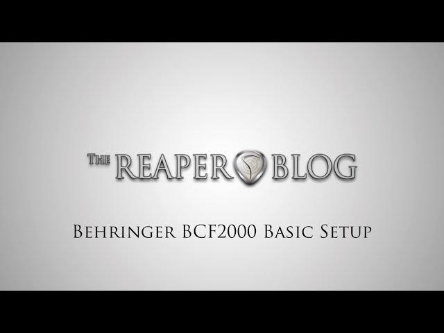 BCF2000 Basic Setup in REAPER