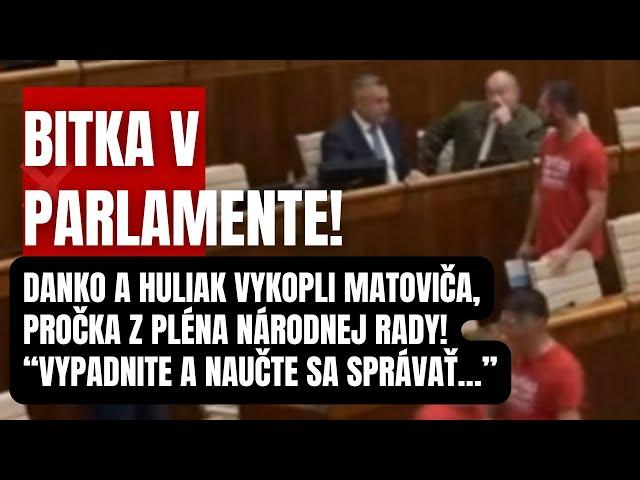 Náhly skrat v parlamente! Danko a Huliak vykopli Matoviča a Pročka z pléna NRSR! Vypadnite a naučte