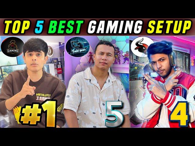 TOP 5 BEST GAMING SETUP OF FREEFIRE YOUTUBERS | Total Gaming Gaming Setup | Tonde Gamer Gaming Setup