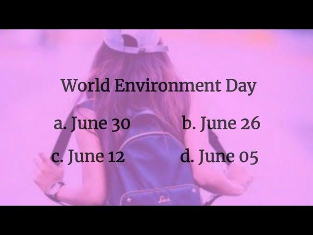 Important Days Of June | June Important Days | Current Affairs Quiz 2021 | GK Quiz 2021