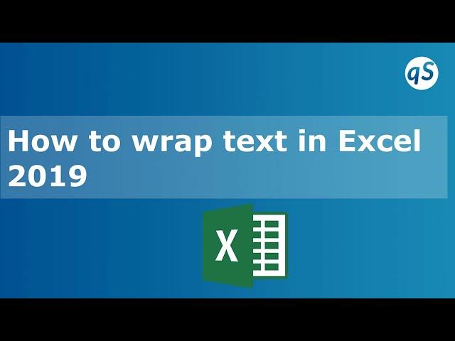 How to wrap text in Excel 2019