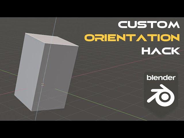 Blender orientation trick you NEED to know