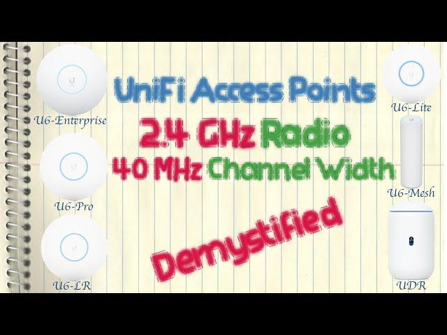 Ubiquiti UniFi Access Point - 40 MHz Channel Width In 2.4 GHz WiFi Radio