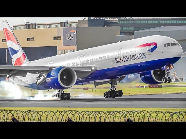 30 BIG PLANE LANDINGS | MORNING ARRIVAL RUSH | LONDON HEATHROW Airport Plane Spotting [LHR/EGLL]