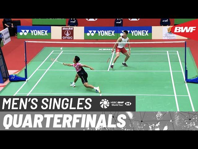 YONEX SUNRISE India Open 2023 | Anthony Sinisuka Ginting (INA) [6] vs. Li Shi Feng (CHN) | QF