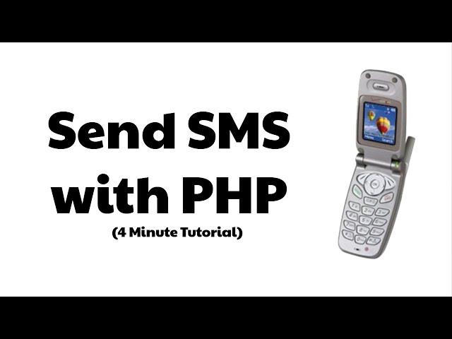 Learn how to send SMS messages using PHP with Twilio in about 4 minutes