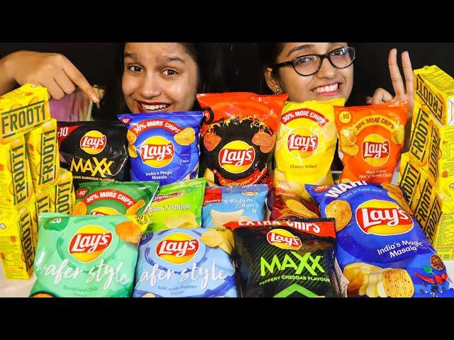 14 LAYS CHIPS AND 12 FROOTI CHALLENGE | LAYS CHIPS AND FROOTI CHALLENGE |12 FROOTI 14 LAYS CHALLENGE