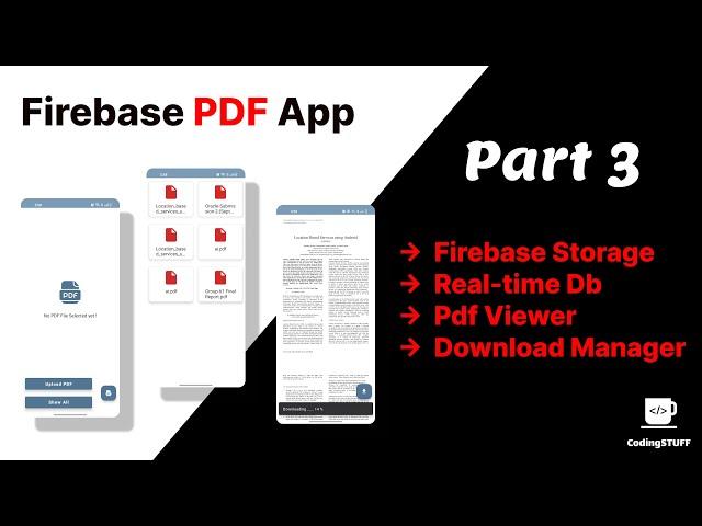 Firebase PDF App Part 3 - Retrieving PDFs From  Realtime DB and Displaying in RecyclerView