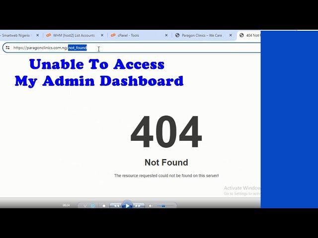 WordPress Website: How To Handle Unable To Access Dashboard | Handling Error 404 Not Found