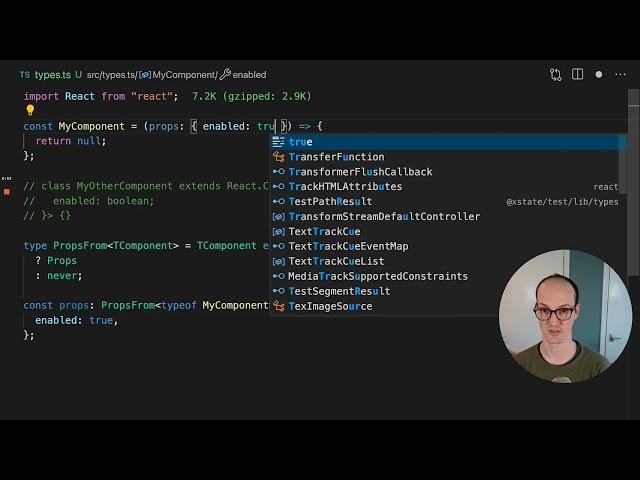 Extracting React Props using CONDITIONAL TYPES - Advanced TypeScript