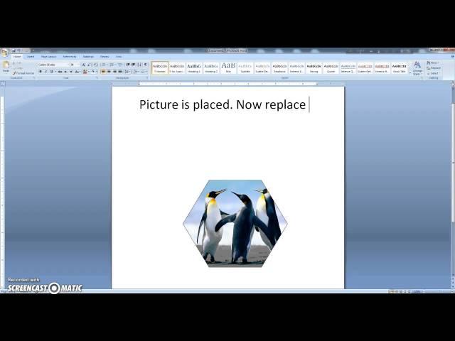 MS Word Tutorial - How to insert a picture into a shape
