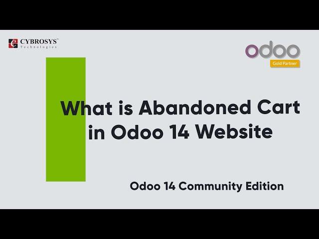 What is Abandoned Cart in Odoo 14 Website | Odoo Community Edition