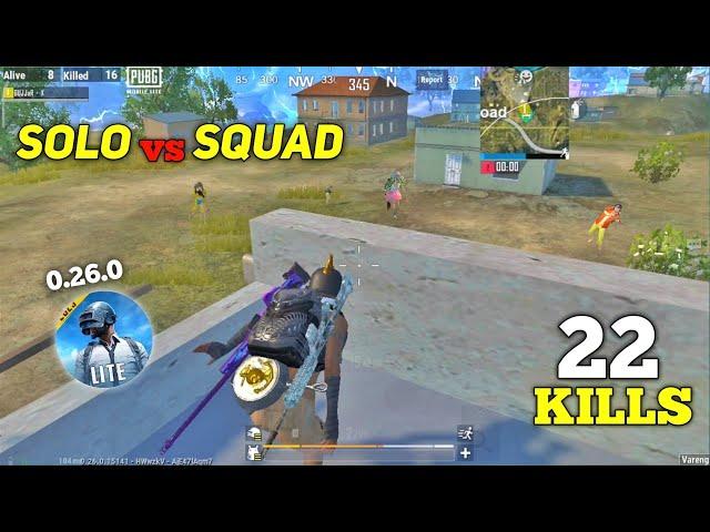 22 KILLS  SOLO vs SQUAD FULL GAMEPLAY AFTER NEW UPDATE - PUBG MOBILE LITE