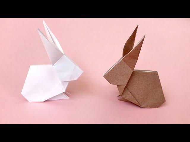 【折り紙】立体 ウサギの折り方 Origami Rabbit Paper Craft DIY