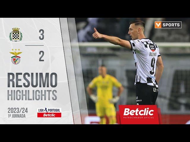 Resumo: Boavista 3-2 Benfica (Liga 23/24 #1)