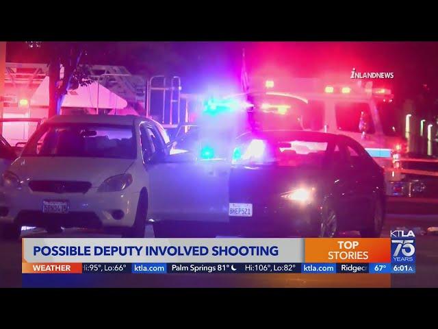 Man killed by law enforcement after pinning deputy with his car in Rancho Cucamonga