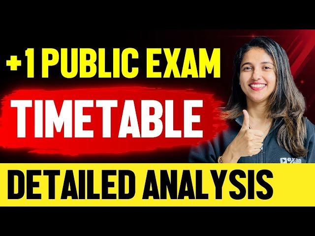 Detailed Analysis of Plus One Public Exam Timetable .! Exam Winner +1