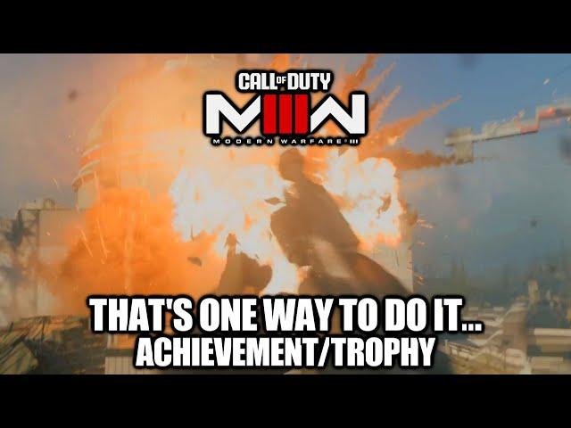 COD Modern Warfare 3 - That's One Way to Do It Achievement/Trophy - Mortar Strike a Helicopter