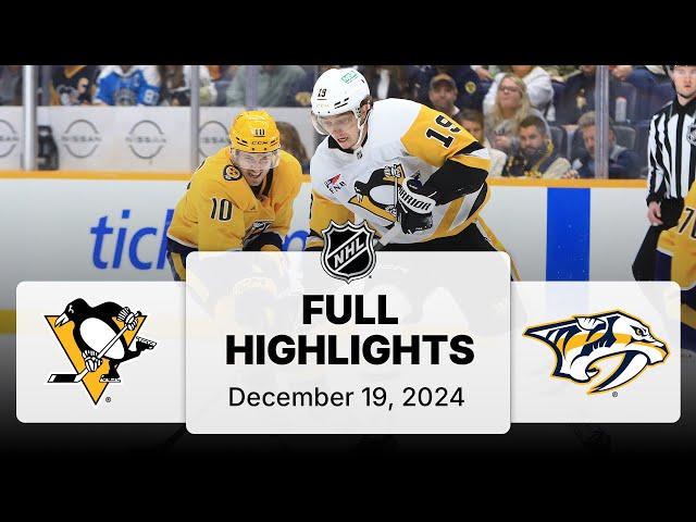 NHL Highlights | Penguins vs. Predators | December 19, 2024