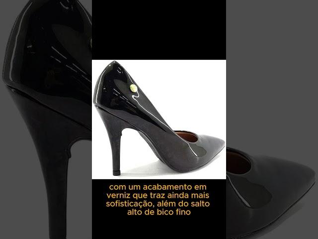 Scarpin Vizzano Feminino Salto Alto Bico Fino Verniz