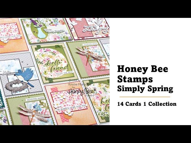 Honey Bee Stamps | Simply Spring paper pad | 14 Cards 1 Collection with Kristie Marcotte